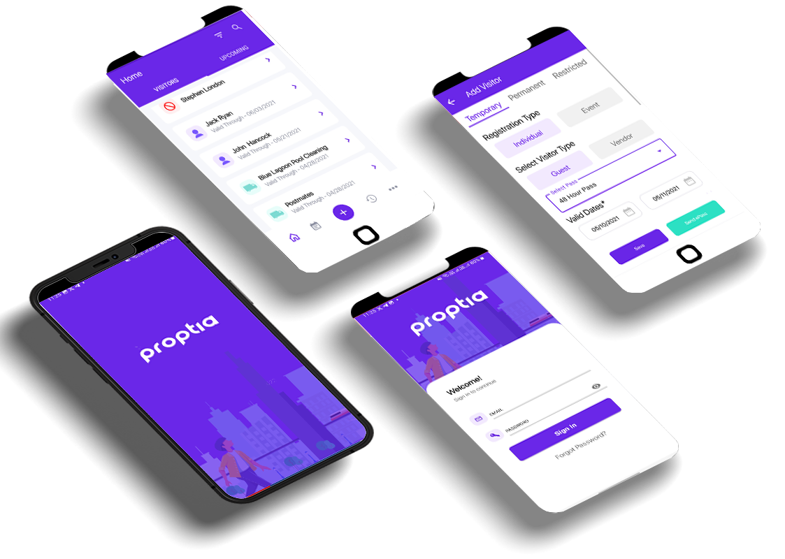 Proptia App UI Screen